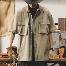 ストレッチアイスシルク シャツ メンズ半袖サマーアメリカンスタイル
