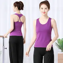 モダール素材の中袖ヨガトップス【ファッションデザイン・スポーツ・ダンス用】（セットアップ対応）