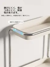 多機能ステンレス製 調味料ストレージラック【キッチン用・塩入れ付き・台面用】