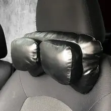 羊革製 車用ヘッドレストクッション【首元サポート・快適な座り心地】