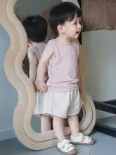 子供用 夏用タンクトップ【男女兼用・アイスシルク・無地・スリーブレス・薄手】