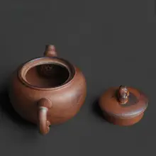アンティーク風 粗陶製 小型ティーポット【中式禅スタイル・竹の音の茶道具】