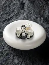 小皿 取り皿 陶器 マット仕上げ 黒 白 レストラン フレンチ 位上 アミューズ おしゃれ 食器