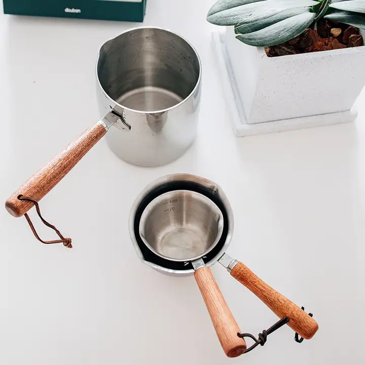 ステンレス製小鍋【オイルポット・熱湯・紅茶・ミルク・ベーカリー用】