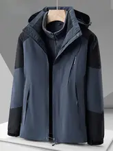 ジャケット 男女用 3in1 着脱可能 裏起毛 厚手 アウトドア 防風 防水 冬用 スノーウェア