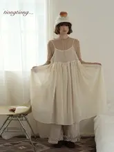 レディース フレンチスタイルのノースリーブレースワンピース【秋用・ゆったりフィット・Aライン】
（セットアップ対応）
