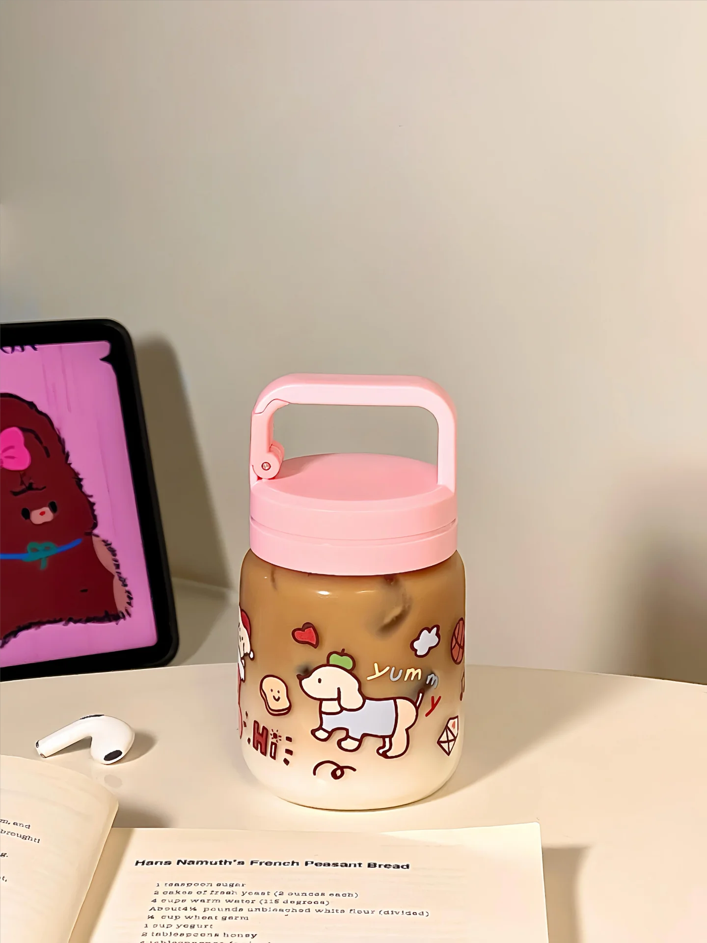 食品級高リン酸ガラス水筒：女性向けかわいいコンパクトポータブルタイプの実用性と洗いやすさ