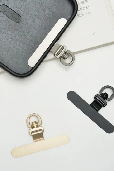 超薄360度回転可能なスマホストラップ用クリップ【ステンレス製接続パーツ】