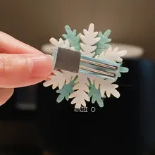 雪の結晶デザインの子供用ヘアクリップ【プリンセススタイル・女の子用】