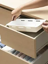 引き出し用伸縮型バスケット収納ラック【プラスチック製・家庭用・引き出しの縁に掛けられる】