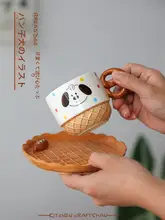 カートゥーンデザインの犬型陶器食器セット【可愛い・子供用・ワッフルプレート】