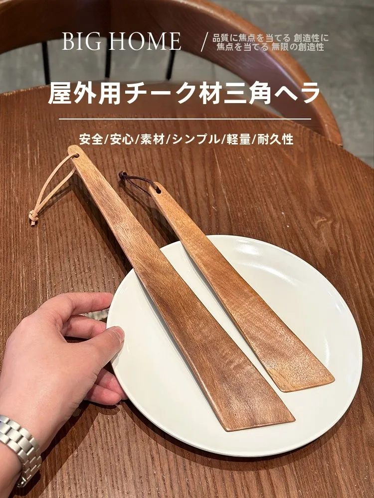天然木製ユズ材の調理用ヘラ：アウトドアでのポータブル調理に最適な選択