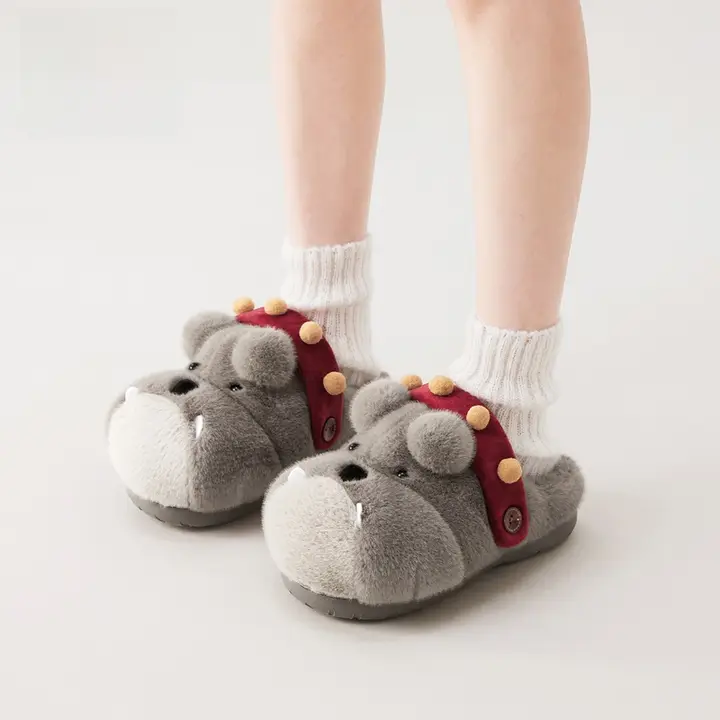 可愛いバディデザインのふわふわスリッパ【冬用・カップル向け・極上の柔らかさ・厚底】（セットアップ対応）