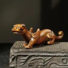 青銅製 大翼虎の筆架【シンプルな書道用具・文房四宝・コレクションギフト】