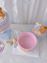 楽しい動物ケーキ収納ボックス【DIY・手編み材料キット・可愛いデザイン】（セットアップ対応）
