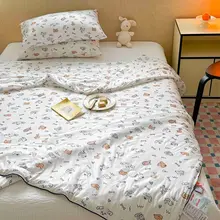 涼感シルクアイスクリーム夏用ベビー掛け布団【洗濯機可・薄手・キッズ用】