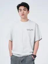 アメリカンスタイル 手書きロゴTシャツ【メンズ・半袖・ゆったりシルエット】