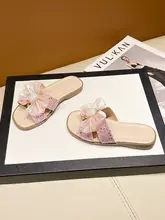 女の子用夏の滑り止めサンダル【室内用・ソフトソール・ビーチプリンセスデザイン】（セットアップ対応）