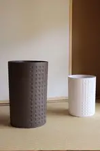 シンプルな円形ゴミ箱【トイレ・オフィス用・ゴミ分別対応】