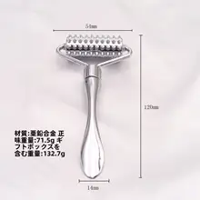金属製 アイクリームローラー【マイクロニードル・フェイシャルマッサージ器・クリームスプーン付き】