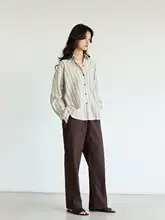 カジュアルな軽量弾性ウエスト弧形パンツ【皺になりにくい・着回し自在】
