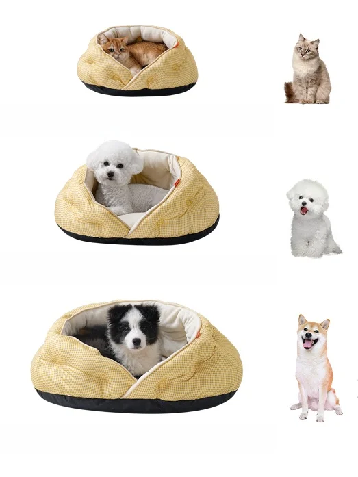 チェック柄のペットベッド【オーバル型・季節を問わず・あたたかい・厚手】：小型犬向けの保暖型ベッドの実用性とサイズ選定ガイド