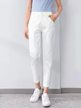 春用 白色デニムパンツ【女性用・ストレート・極上の柔らかさ】