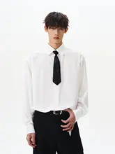清潔感のあるホワイトシャツ【ゆったりしたシルエット・長袖・抗しわ】
