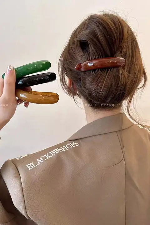 女性用 バンスクリップ【高級感あるサメクリップ・ポニーテール用】