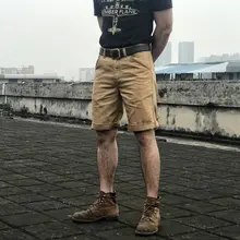 柴米デザインのヴィンテージバermudaショートパンツ【中高腰・チノ工装・男性用・ゆったりとした五分丈】（セットアップ対応）