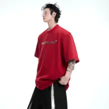 半袖Tシャツ メンズ ヘビーオンス スネークアイ 背骨刺繍 リベット ハリのある 無地 ストリート カジュアル 「ArguECulturE」