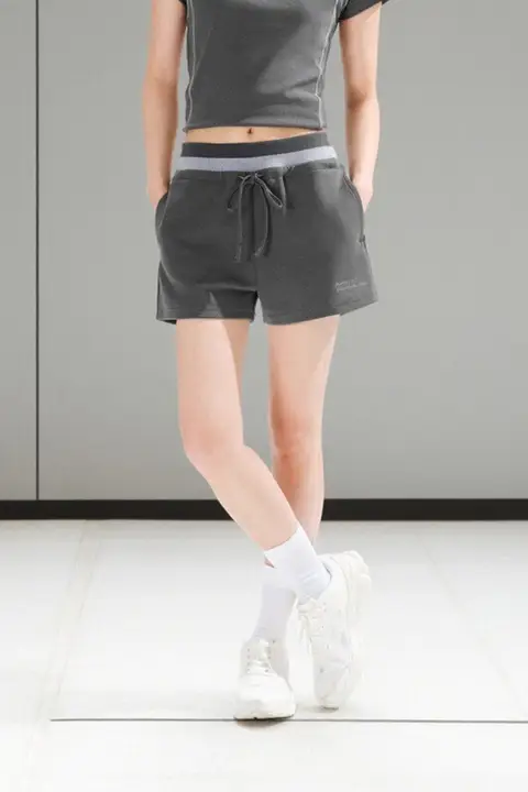 ショートパンツ レディース バイカラー フィット ドローコード付き スタイルアップ ランニング スポーツ カジュアル 夏「PSO Brand」