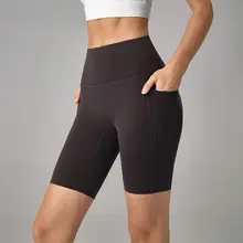 フィットネスショートパンツ【女性用・ストレッチ・ヨガ・サイクリング・ヒップアップ】