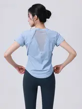 annerun 女性用涼感フィットネスTシャツ【速乾・ショートスリーブ・トレーニング・ヨガ・ランニング用】