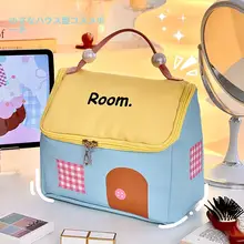 かわいいデザインの大容量メイクアップポーチ【ポータブル・旅行用】