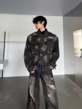 デニムジャケット パンツ 2点セット レディース ダメージ加工 ヴィンテージ加工 デザイン性 春「MARTHENAUT」