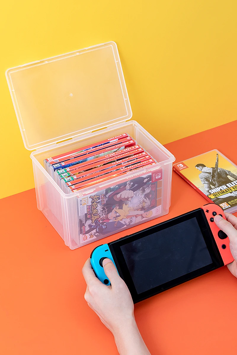 Switchゲームカード用透明保護ボックス：デスクトップ収納で家庭でのゲーム管理を最適化