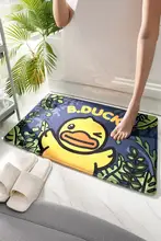 かわいいアヒルデザインの吸水マット【バスルーム・滑り止め・家庭用】
