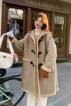 極上の柔らかさ！フード付き ダッフルコート【冬用・レディース・中長丈・プレミアムデザイン】（セットアップ対応）