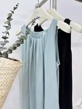 女性用 ノースリーブバックオープンデザインワンピース【リゾート風・ゆったり・フレッシュスタイル】