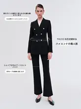 ダブルブレスト スーツ セットアップ レディース ミディアム丈 面接 オフィスカジュアル 通勤 きれいめ 上品