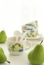 MUSe Garden 陶製プレート・ボウル・カップセット【フランス製・果物デザイン】