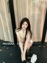 NIUGUGU レース無袖ブラウス【リボン付き・小さめカラー・宮廷風】
