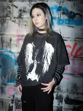 アーバンスタイル長袖Tシャツ【ダークストライプ・アンダーグラウンドデザイン】（セットアップ対応）