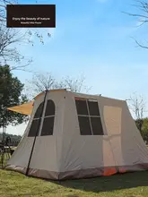 大型防水テント【春季用・レトロデザイン・屋外キャンプ用・快適スペース】