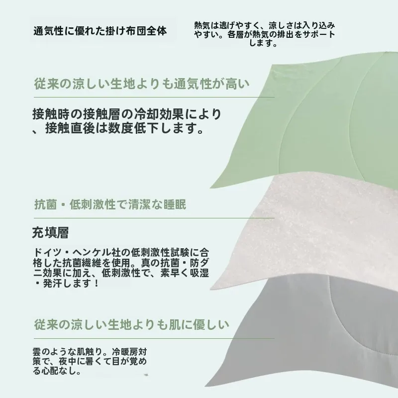 通気性冷感掛け布団：ひんやり感を実感する夏用サマーキルトの選び方