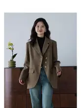 レトロデザインの女性用ジャケット【クールな雰囲気・ゆったりフィット】（セットアップ対応）