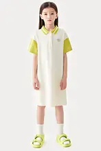 コットンポロ風女児用ドレス【夏用・パールメッシュ・学院風】（セットアップ対応）