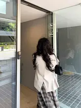 茶色系 短袖ワイドシルエットジャケット【取り外し可能なウエストベルト・通勤用】
