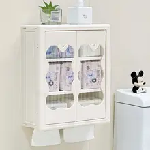 壁掛け式トイレットペーパーホルダー【穴あけ不要・防水・収納ボックスタイプ】